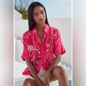 Johnny Was Geneveve Relaxed Dolman Shirt Size XL